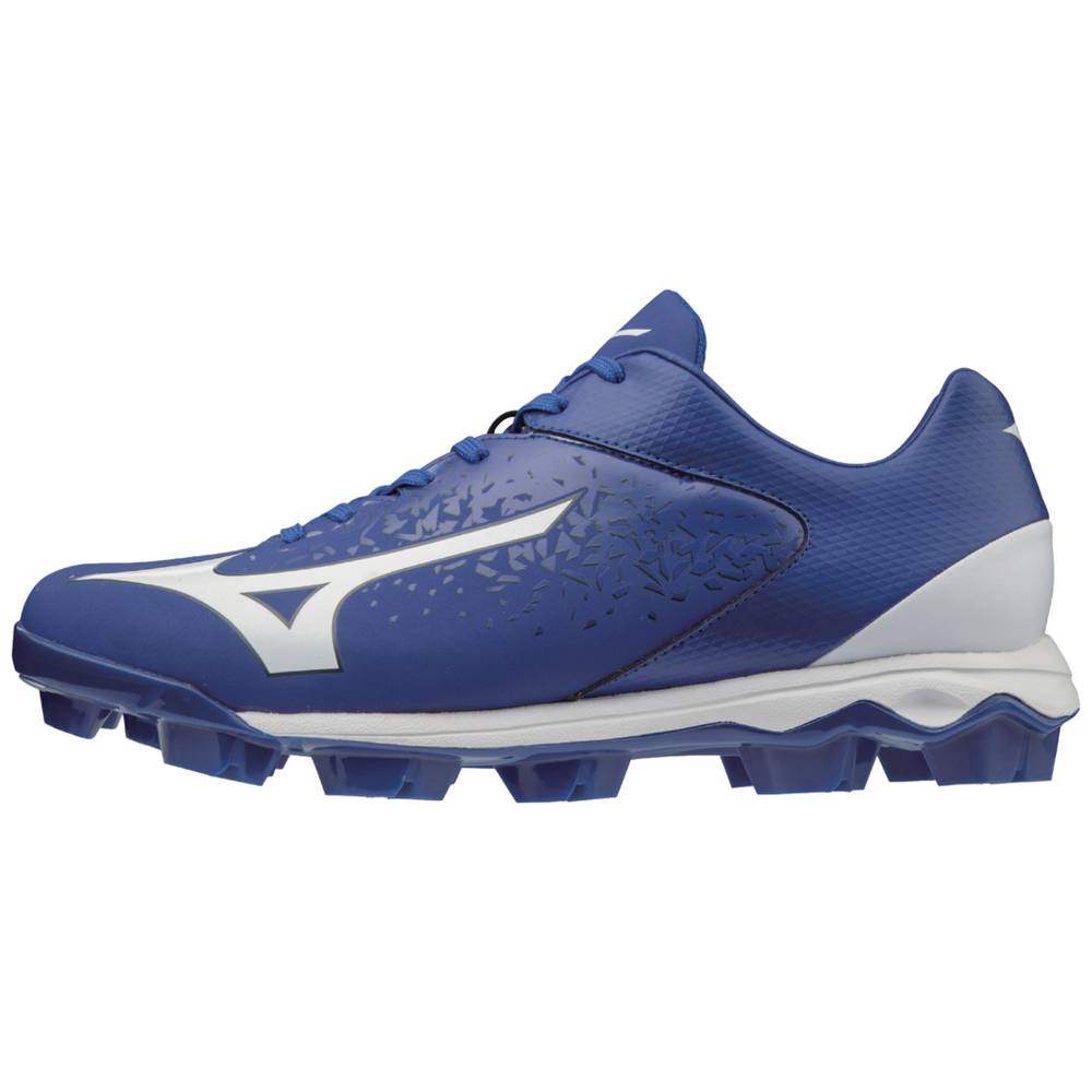 Scarpe Baseball Mizuno Select Nine TPU Basse Molded Uomo - Blu Reale/Bianche - 25496-JXQZ